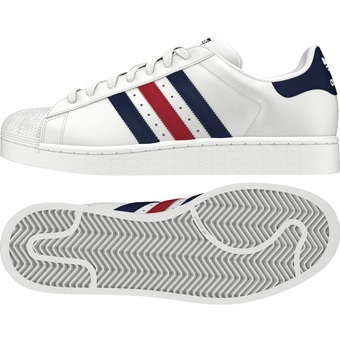 adidas superstar foundation bleu blanc rouge